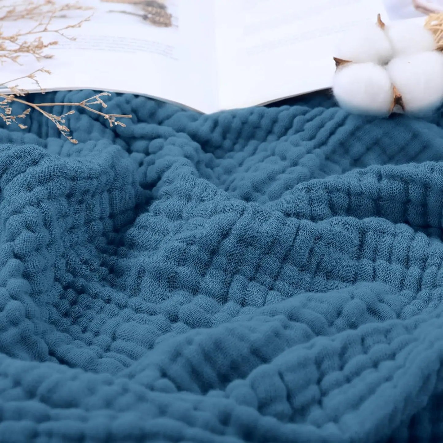 Plaid en mousseline de coton