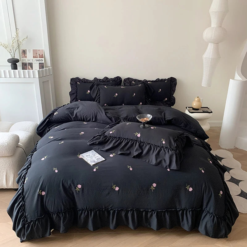 Parure de lit noire