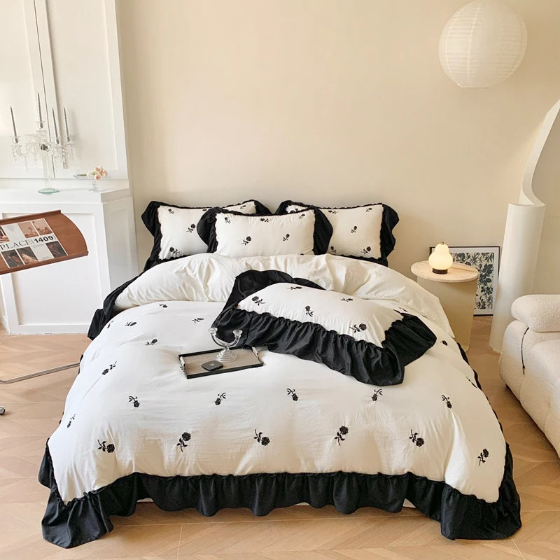 Parure de lit noir & blanc