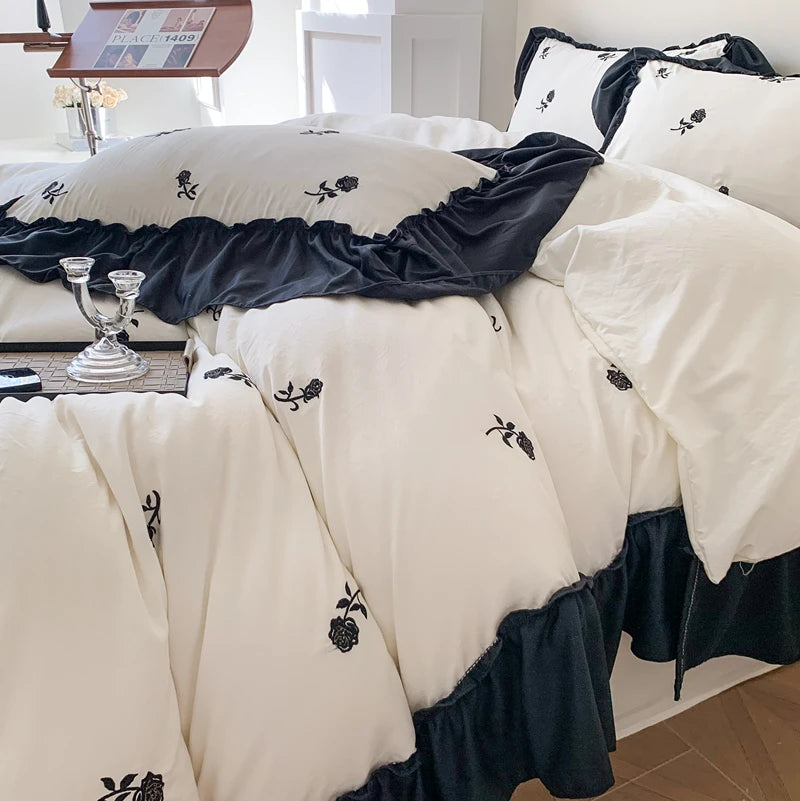 Parure de lit noir & blanc