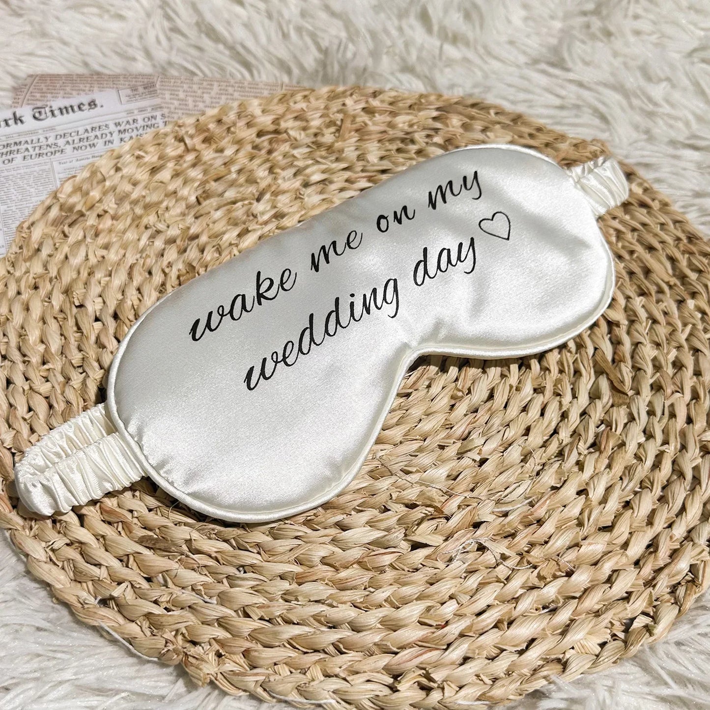 Masque de nuit en soie mariage