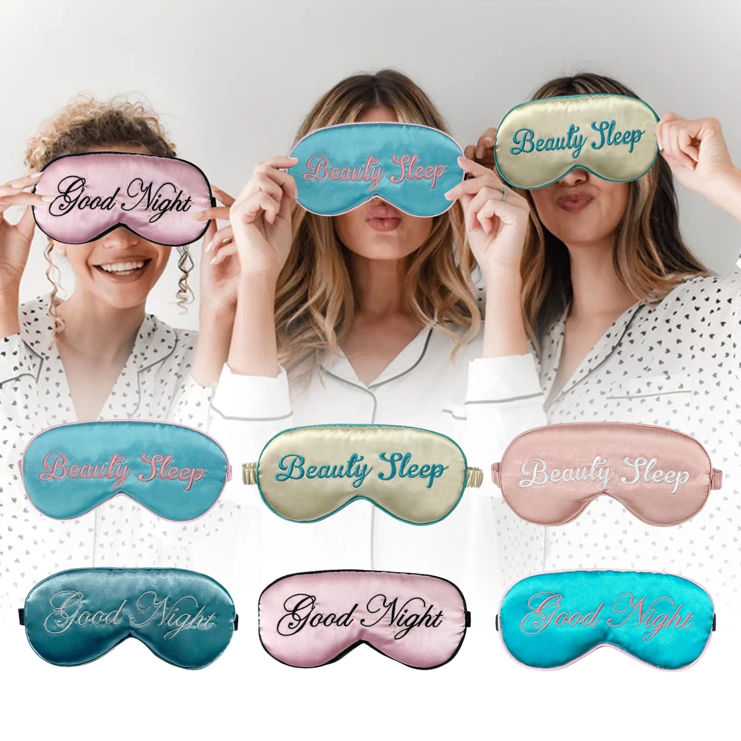 Masque de nuit en soie personnalisé