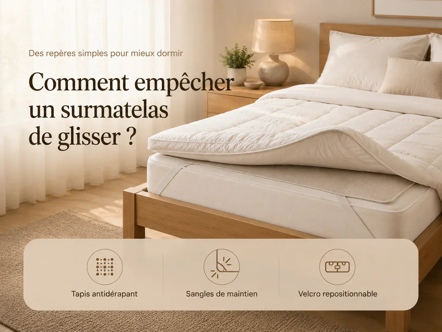 Comment empêcher un surmatelas de glisser Image