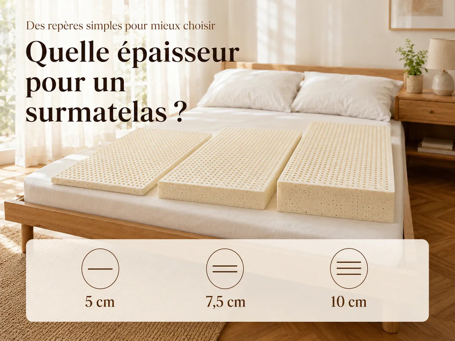 Quelle épaisseur pour un surmatelas 