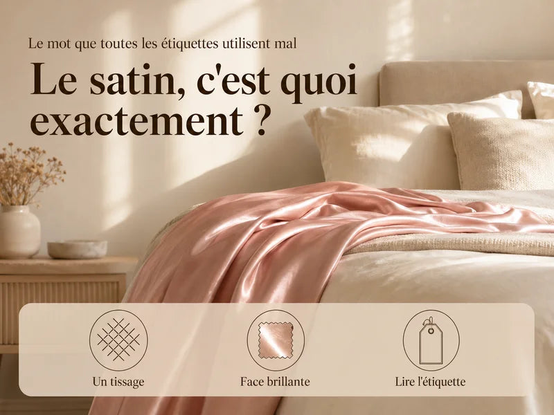 Tissu en satin rose montrant une face brillante et une face mate Image