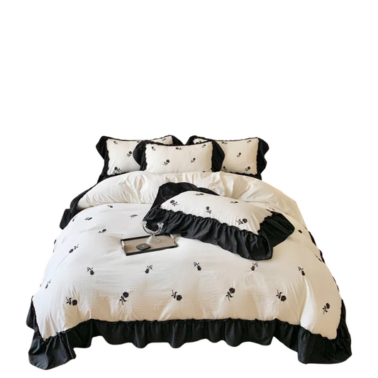 Parure de lit noir & blanc