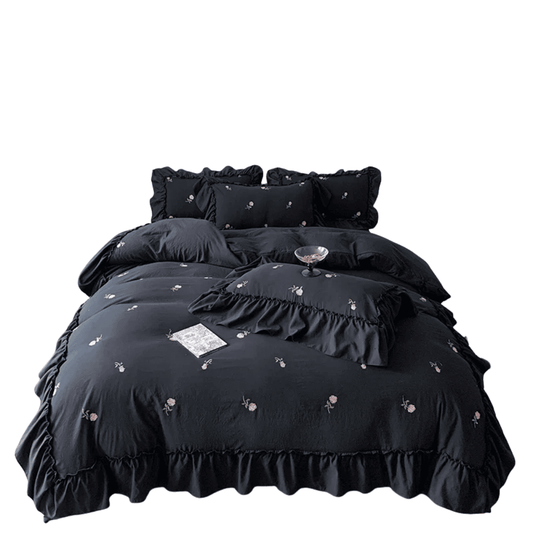 Parure de lit noire