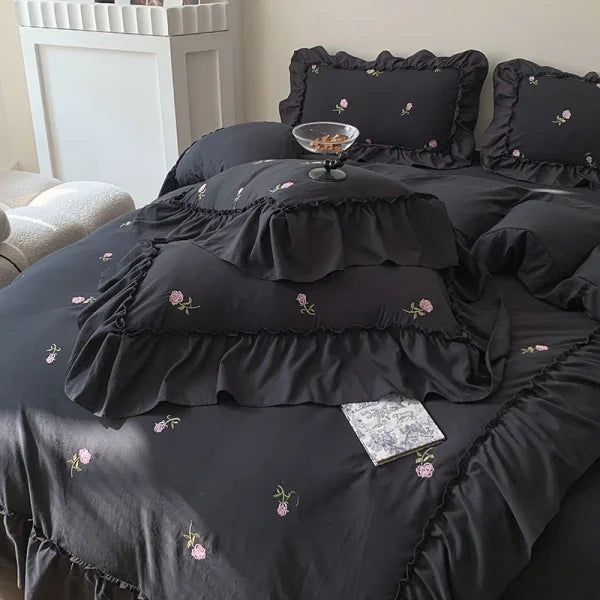 Parure de lit noire