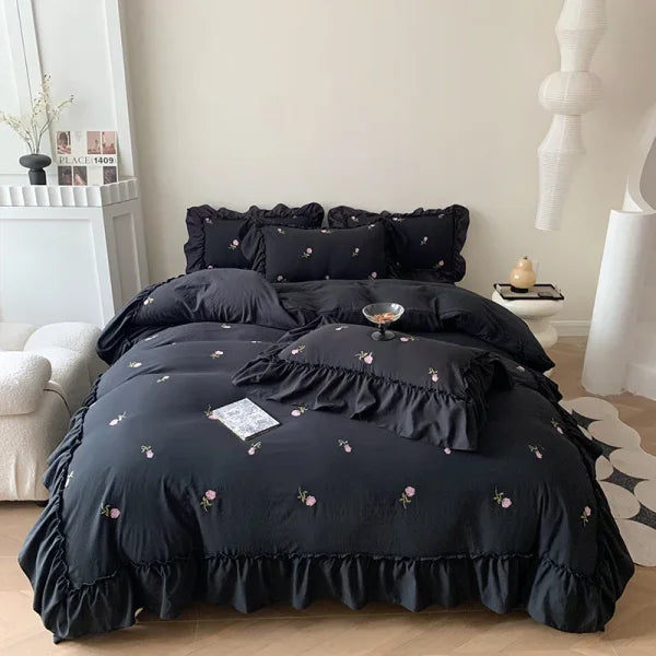 Parure de lit noire