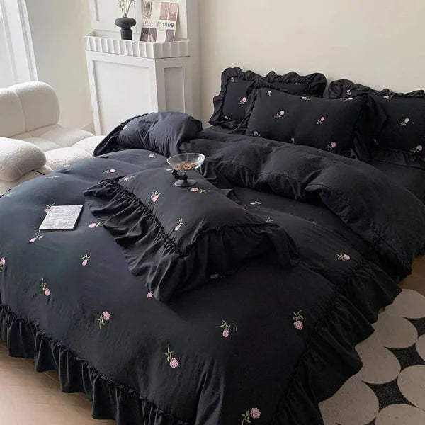 Parure de lit noire