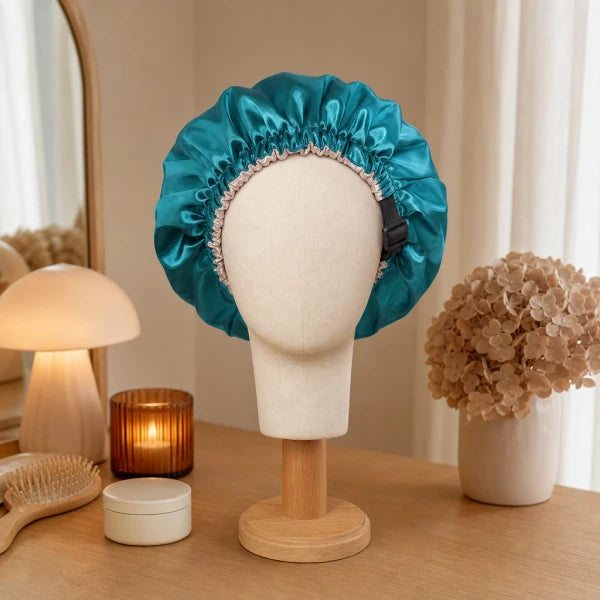 Bonnet de nuit en satin doublé