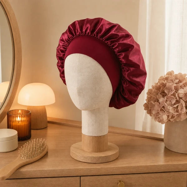 Bonnet de nuit en satin
