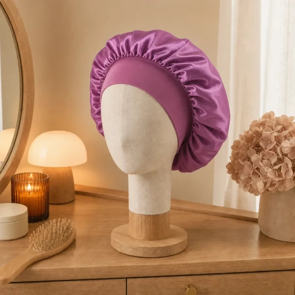 Bonnet de nuit en satin