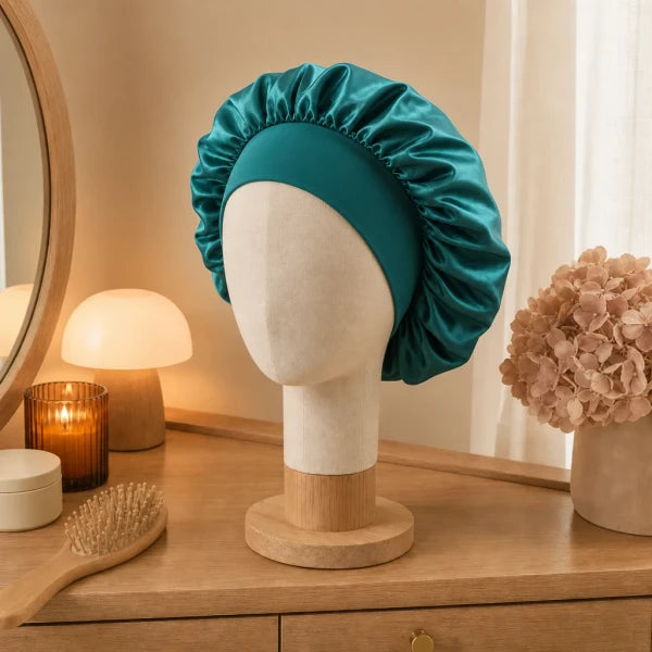 Bonnet de nuit en satin