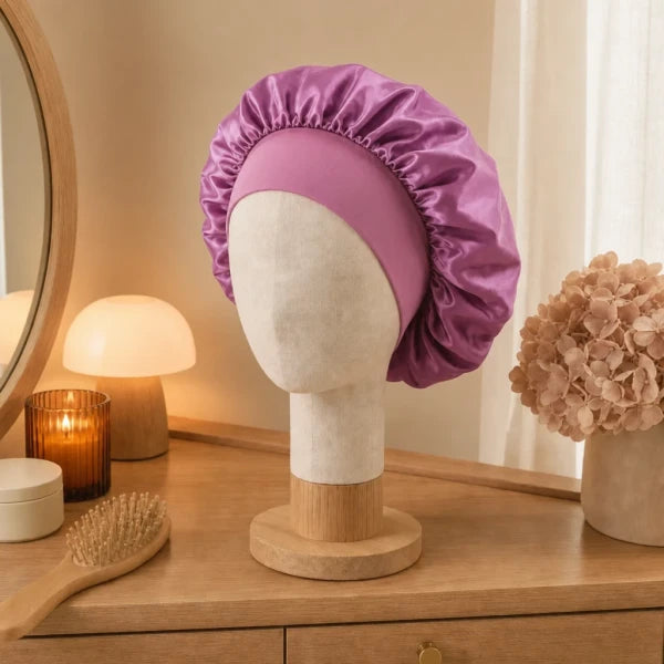 Bonnet de nuit en satin