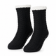 Chaussettes chaudes antidérapantes noir, packshot avec semelle antidérapante visible