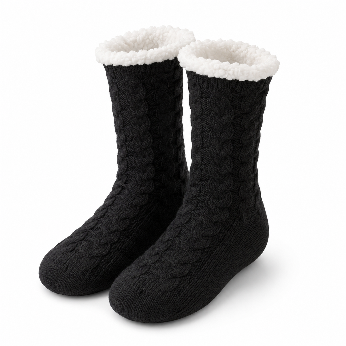 Chaussettes chaudes antidérapantes noir