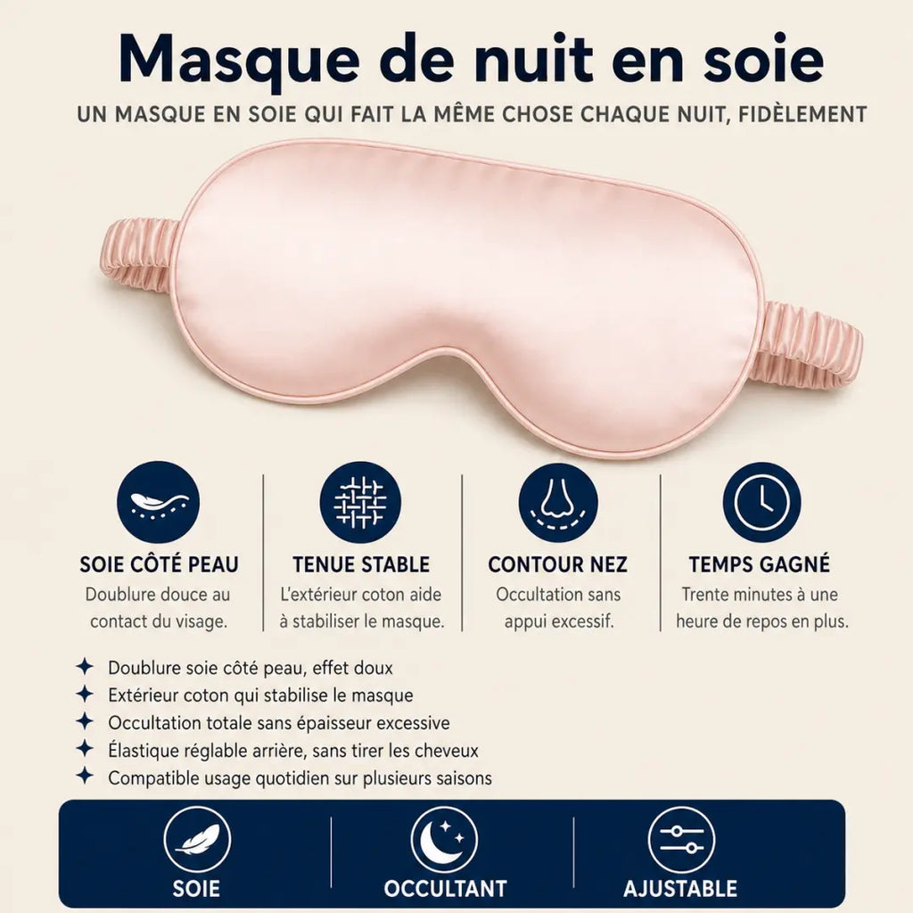 Masque de nuit en soie
