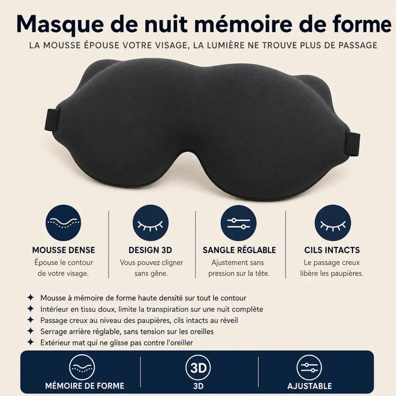 Masque de nuit memoire de forme