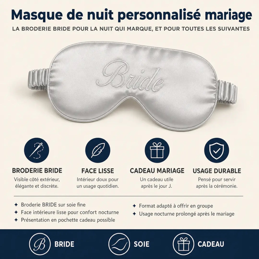 Masque de nuit personnalisé mariage