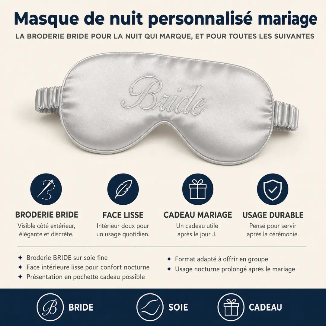 Masque de nuit personnalisé mariage