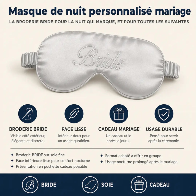 Masque de nuit personnalisé mariage