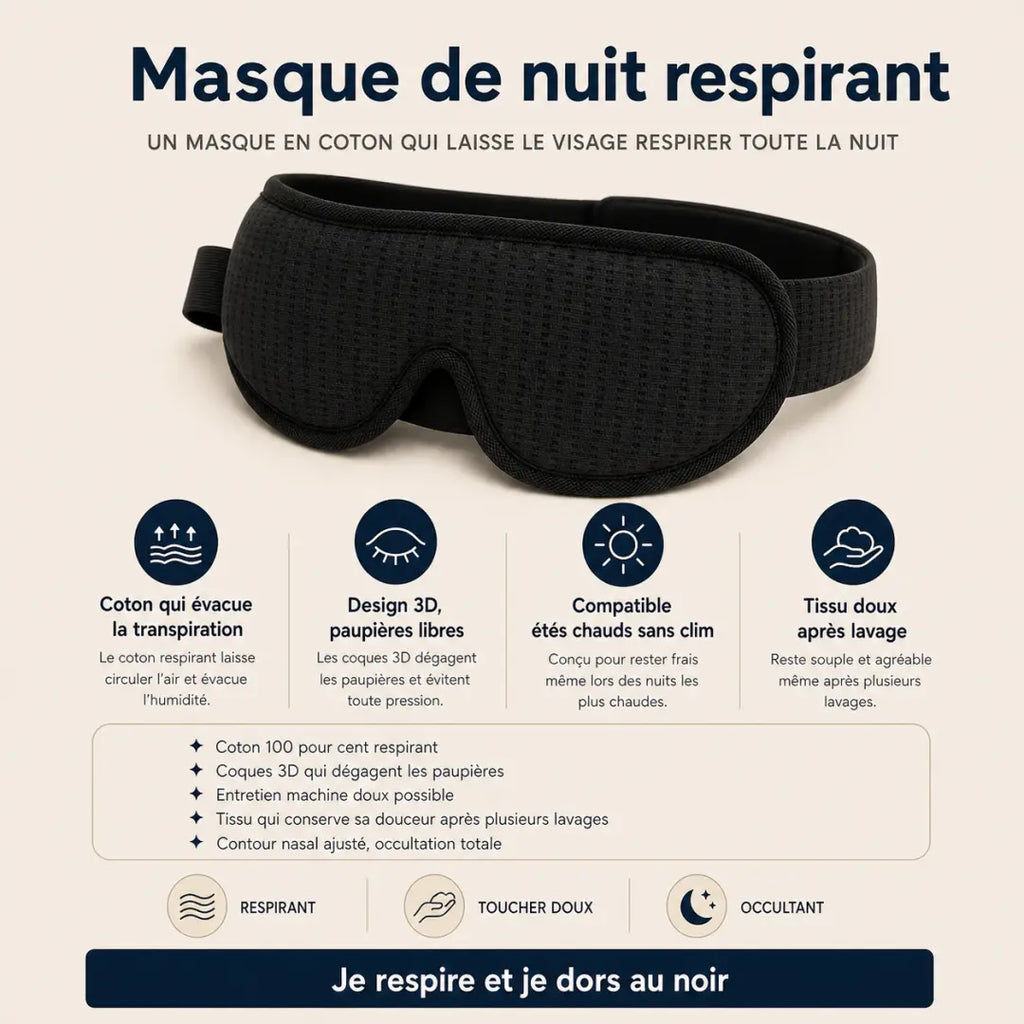 Masque de nuit respirant