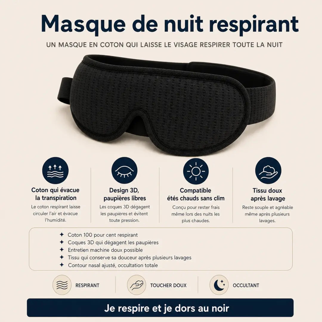 Masque de nuit respirant