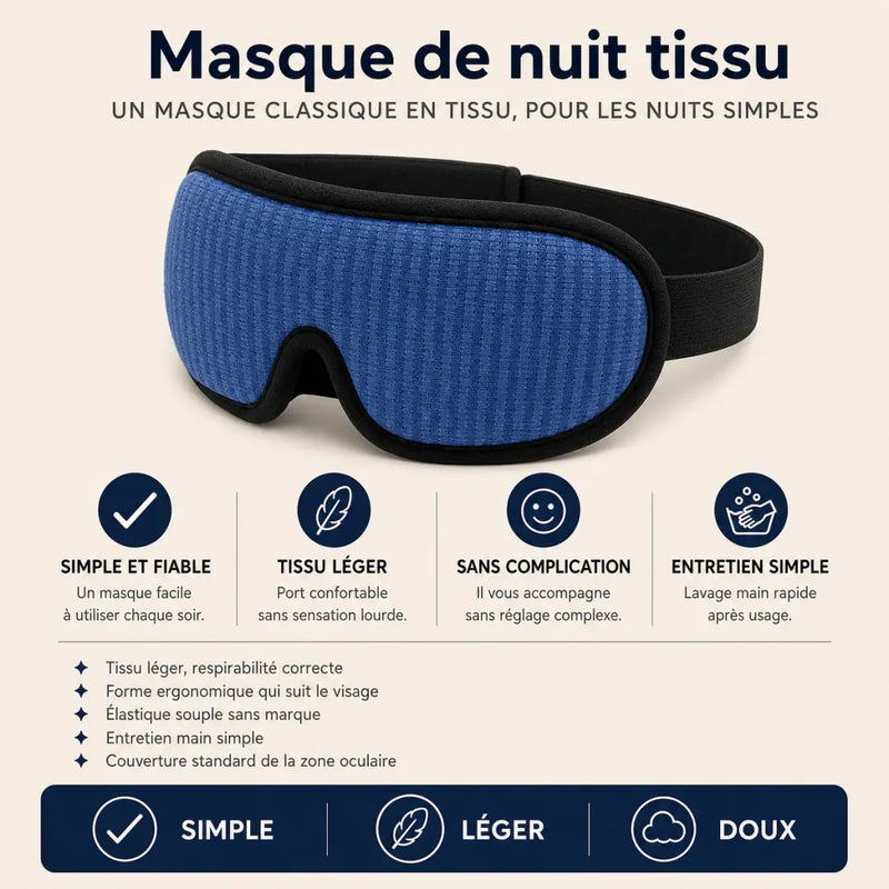 Masque de nuit tissu