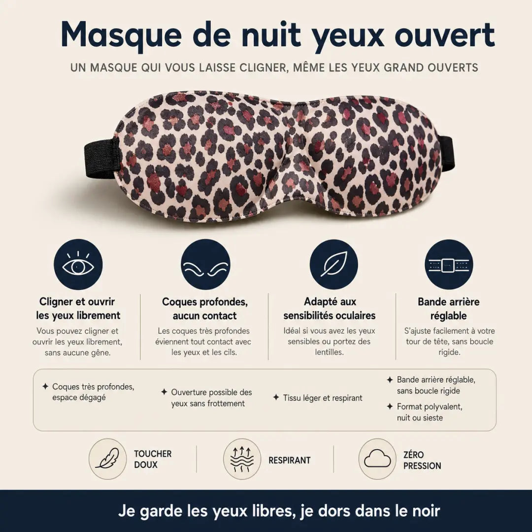 Masque de nuit yeux ouvert