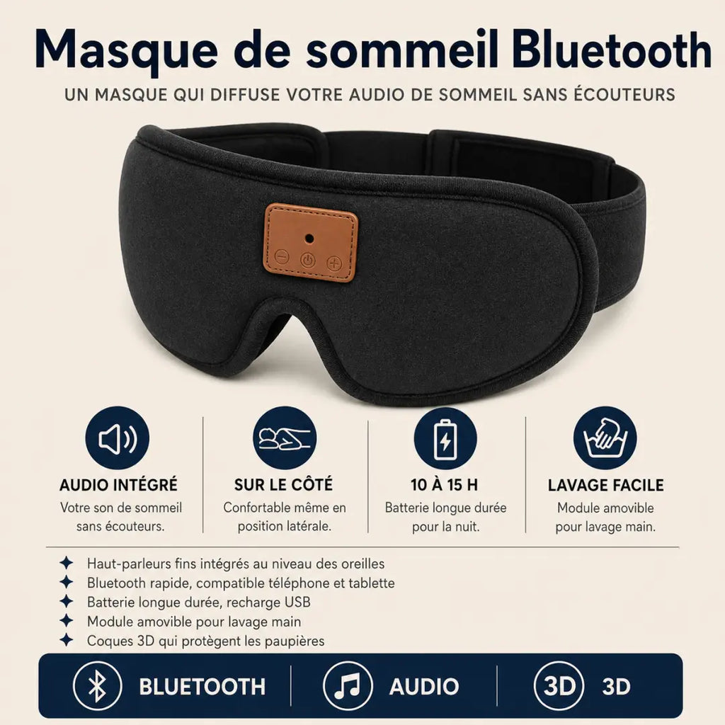 Masque de sommeil bluetooth