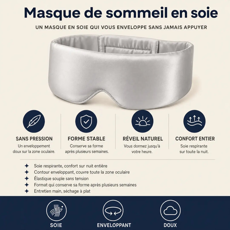 Masque de sommeil en soie