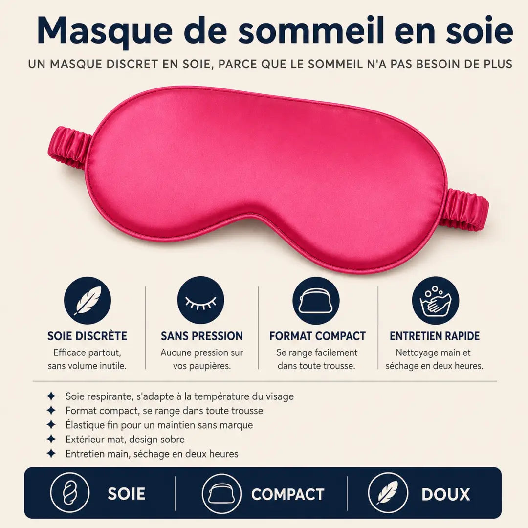 Masque de sommeil en soie