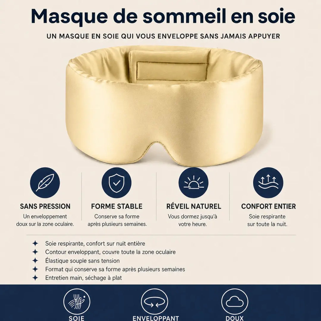 Masque de sommeil en soie