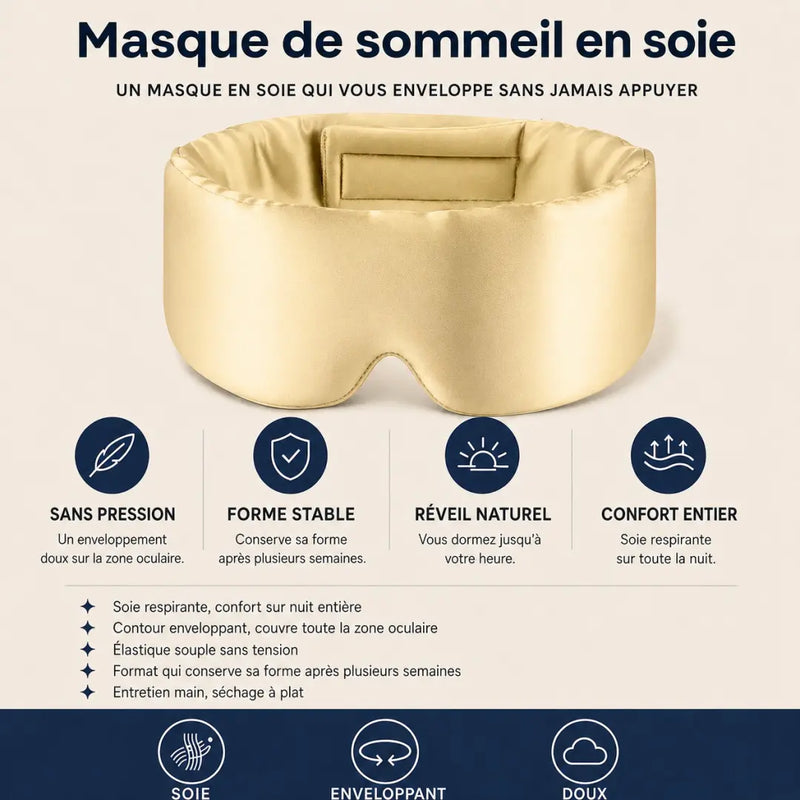 Masque de sommeil en soie