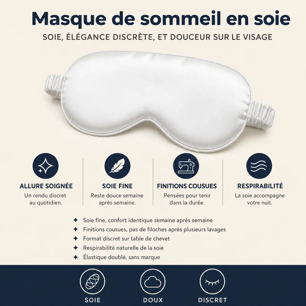 Masque de sommeil en soie