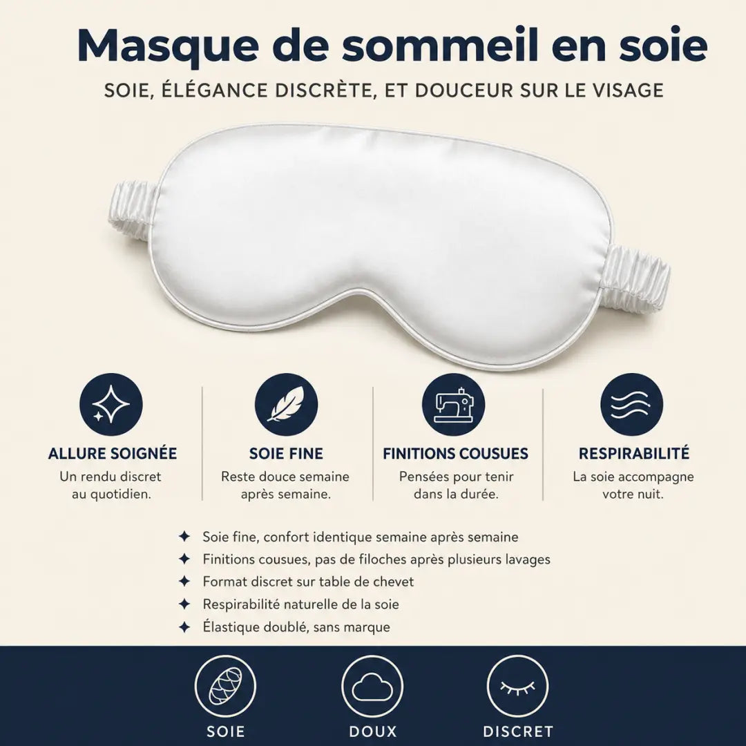 Masque de sommeil en soie