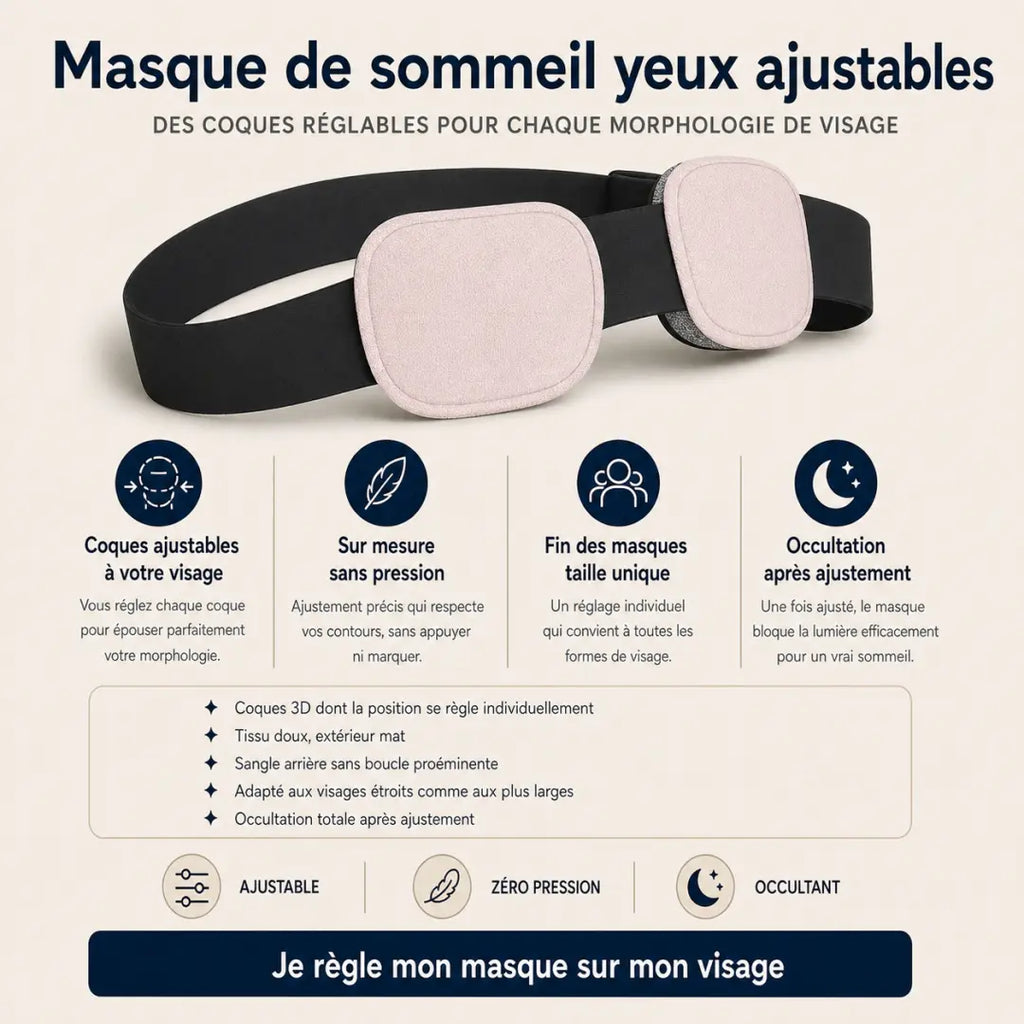 Masque de sommeil yeux ajsutables