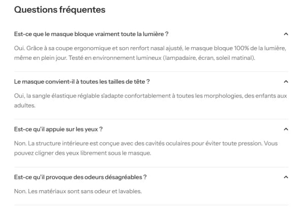 Masque de Nuit 100% Occultant