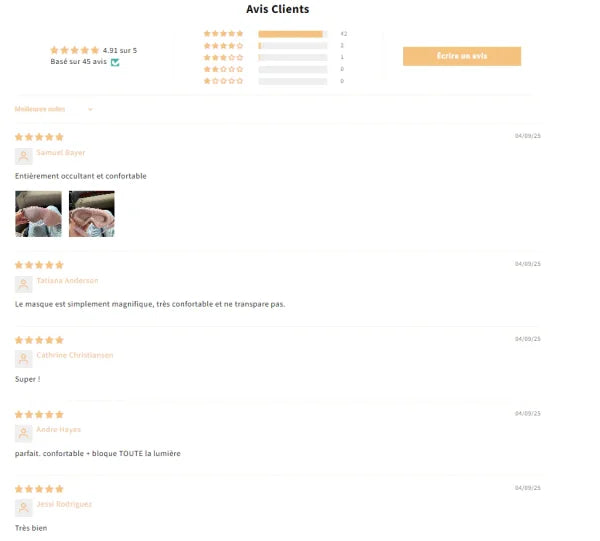 Masque de Nuit 100% Occultant