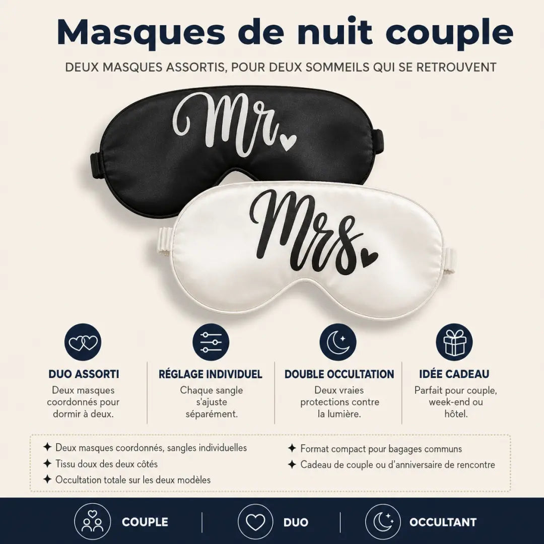 Masques de nuit couple