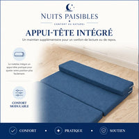 Infographie appui-tete integre : confort modulable pour la lecture ou le repos