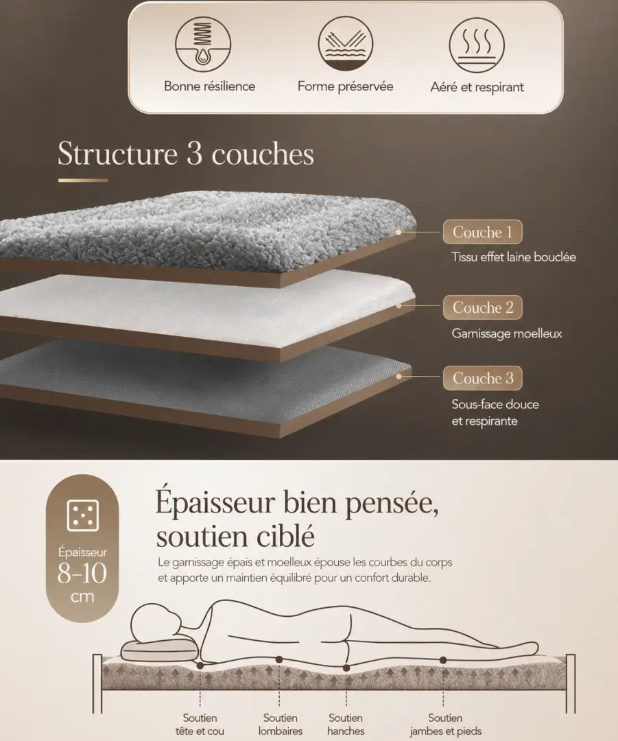 Surmatelas en duvet