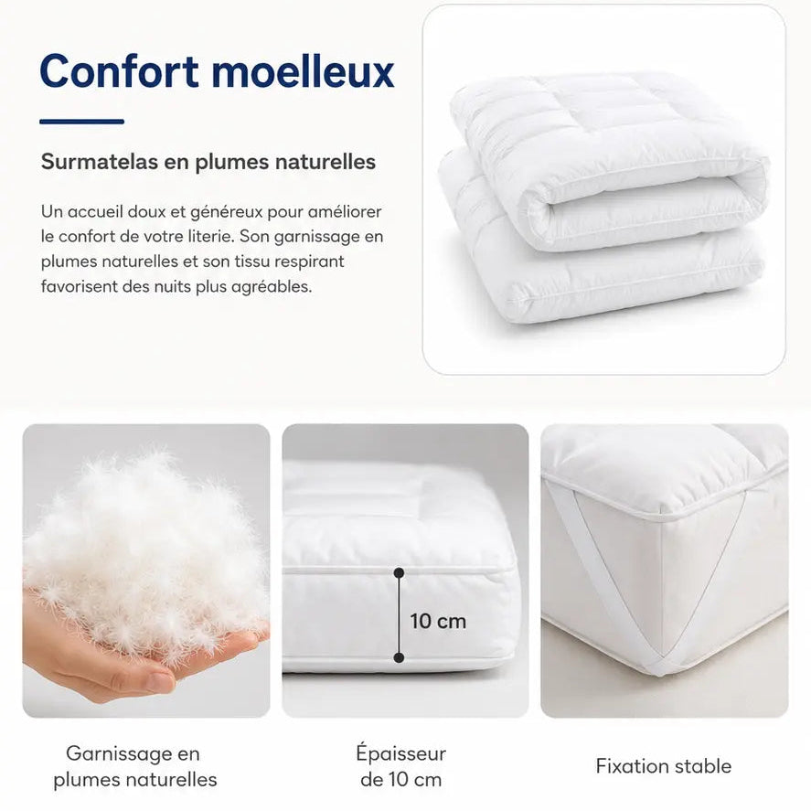 Surmatelas en plume